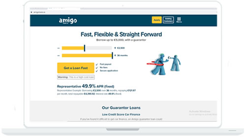 Amigo Loans Web Design